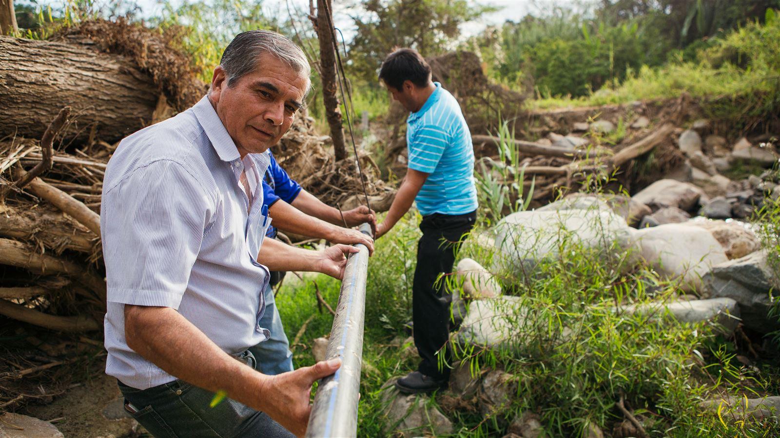 Water For People works on a water system in Peru.
