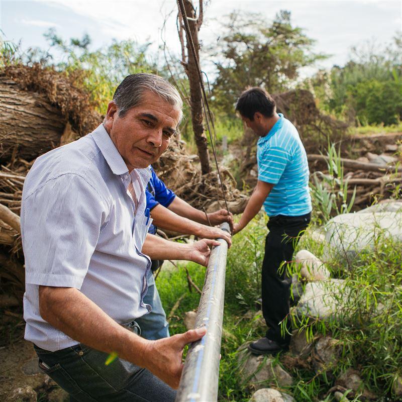Water For People works on a water system in Peru.
