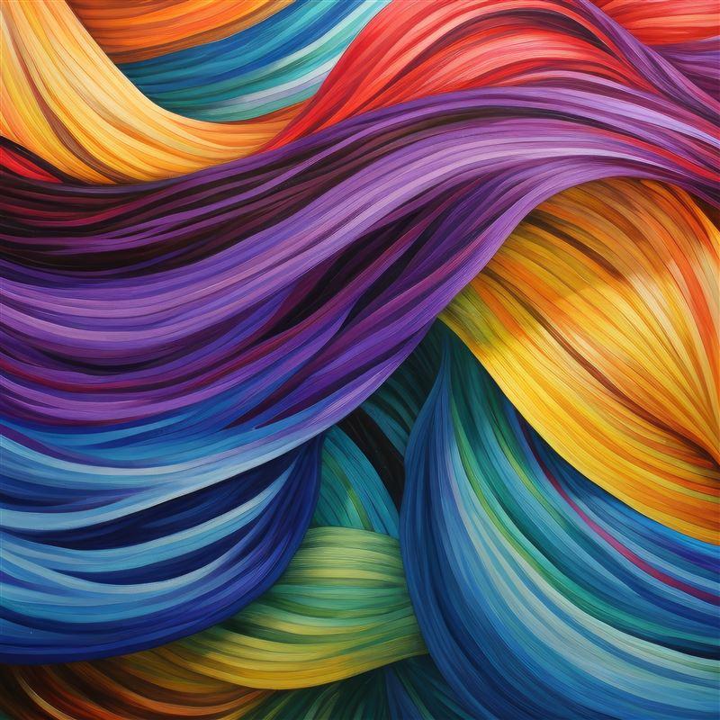 colorful yarn waves