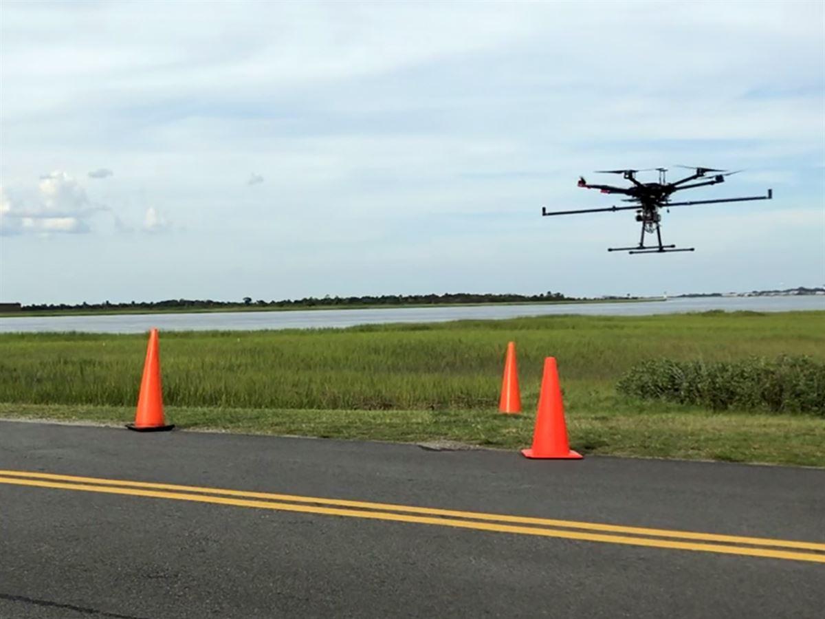 Drone in flight