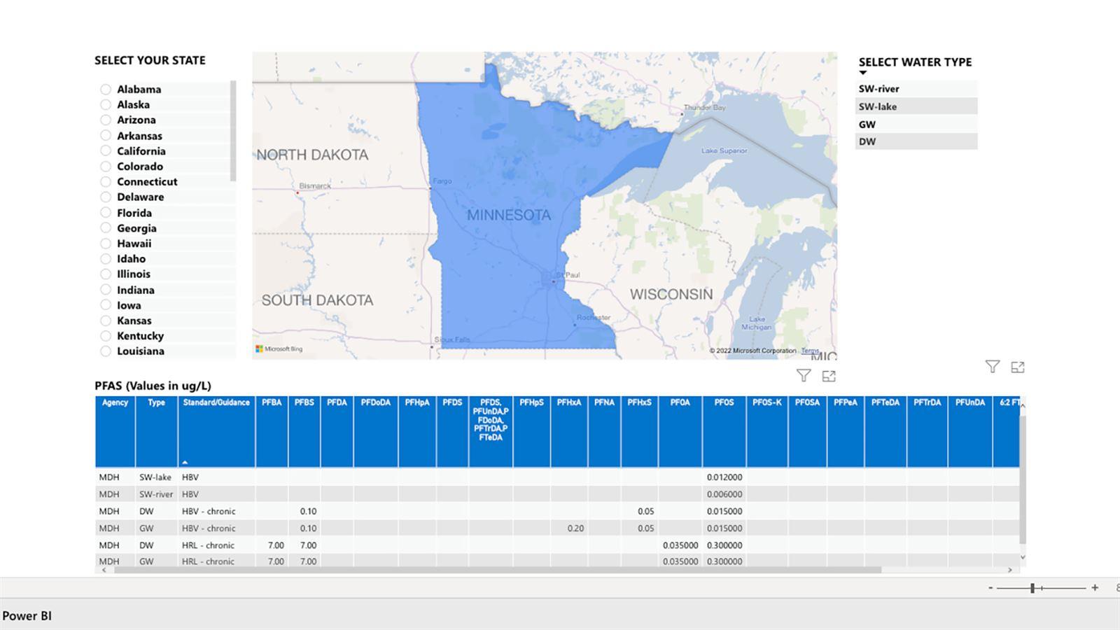 PFAS map