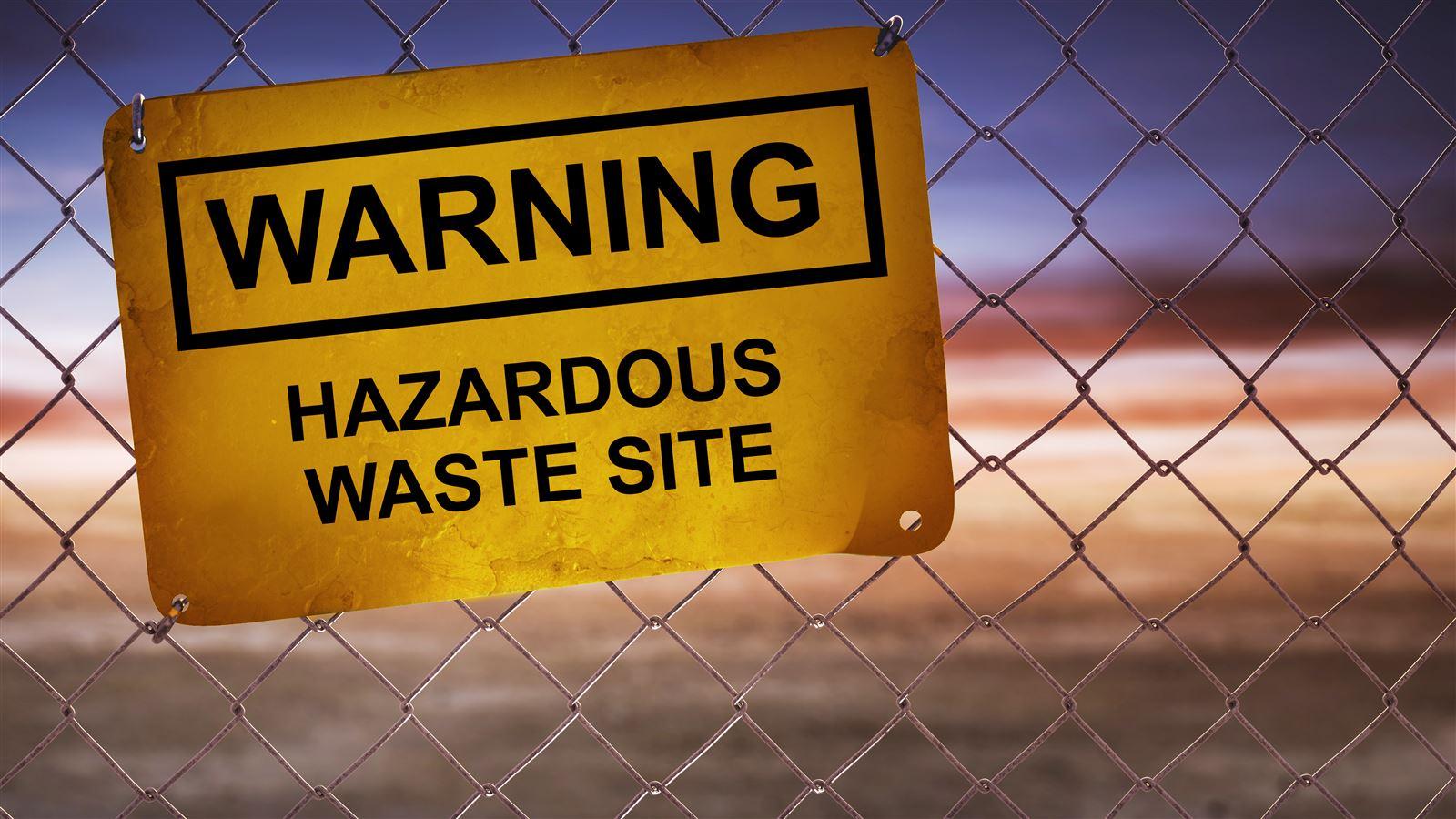 Hazardous waste sign