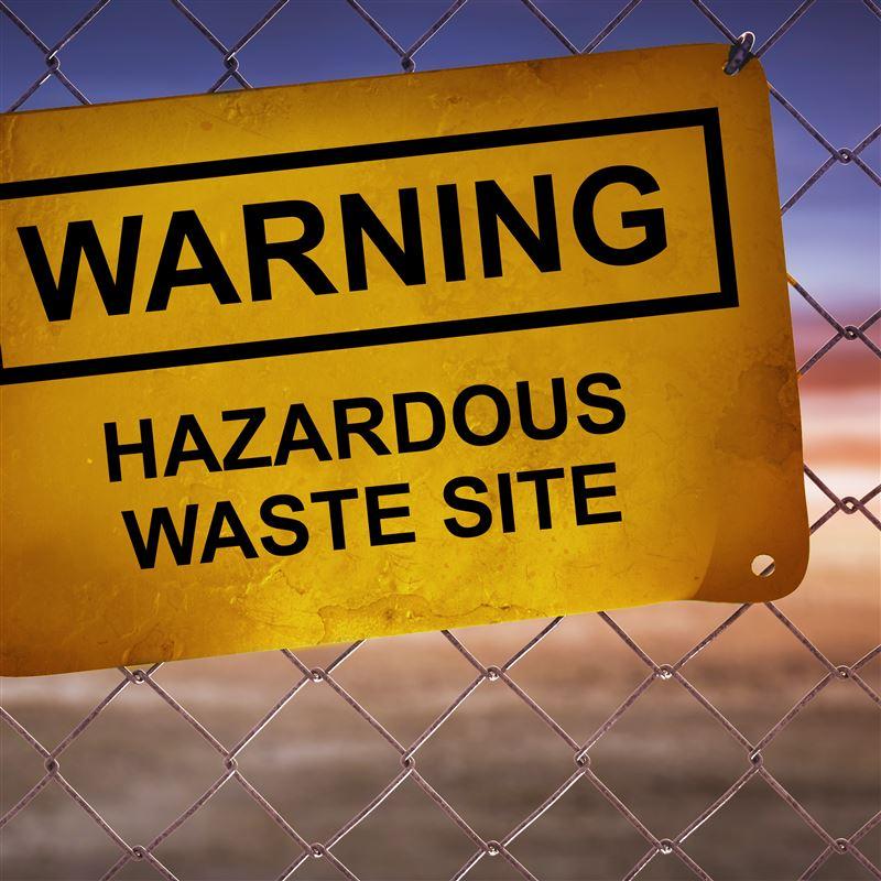 Hazardous waste sign