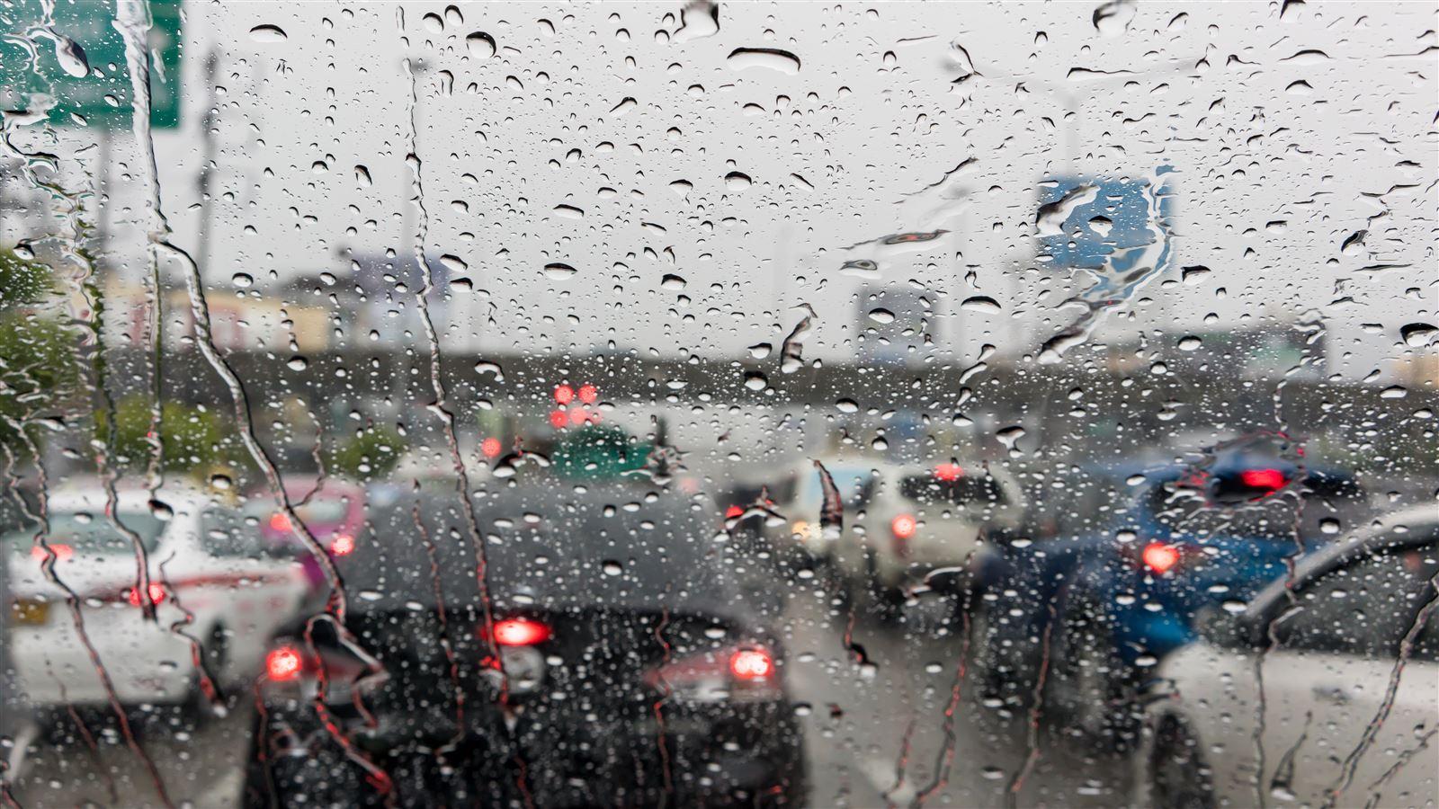 Traffic Jam in the rain