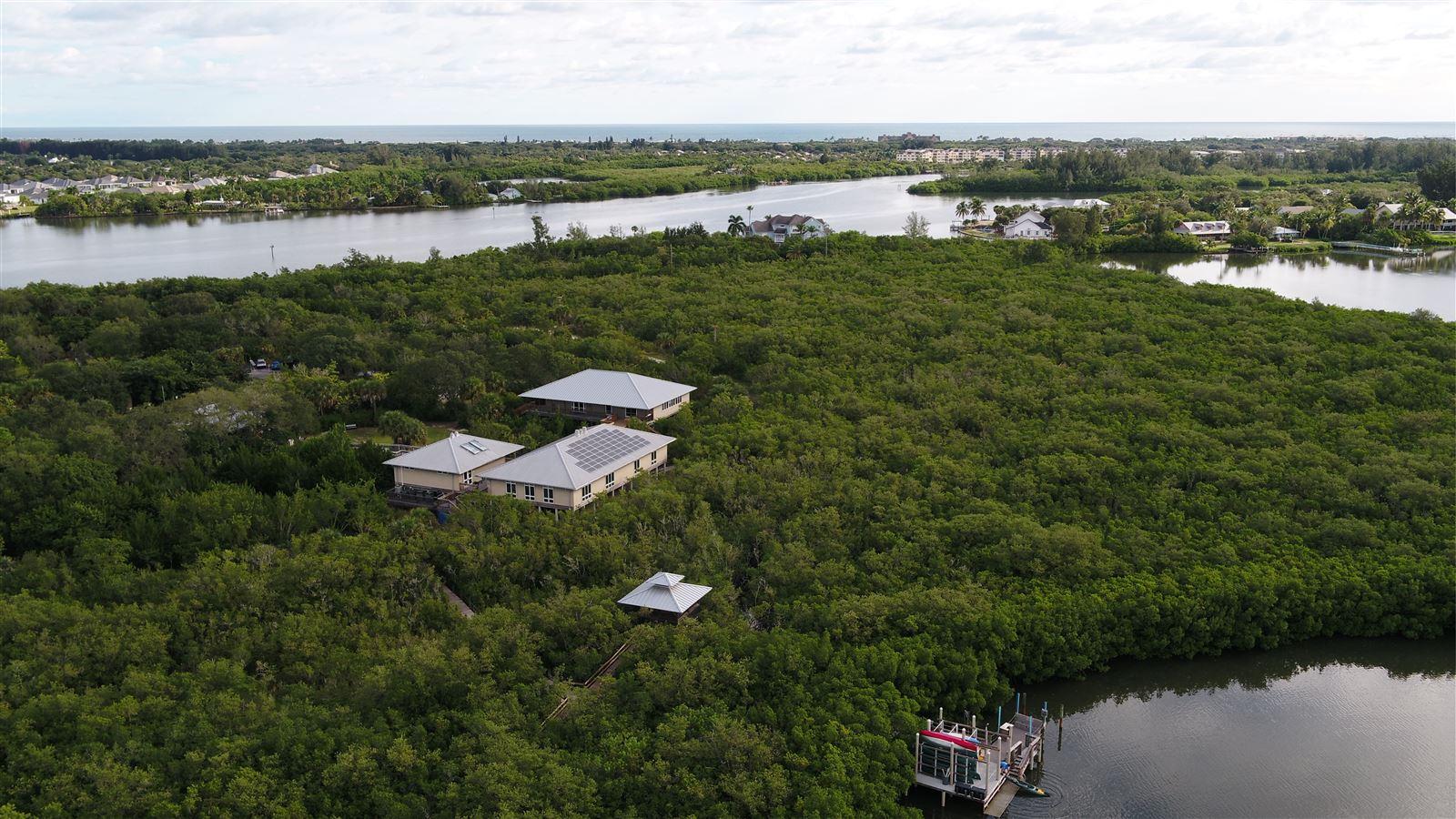 drone footage of wetlands