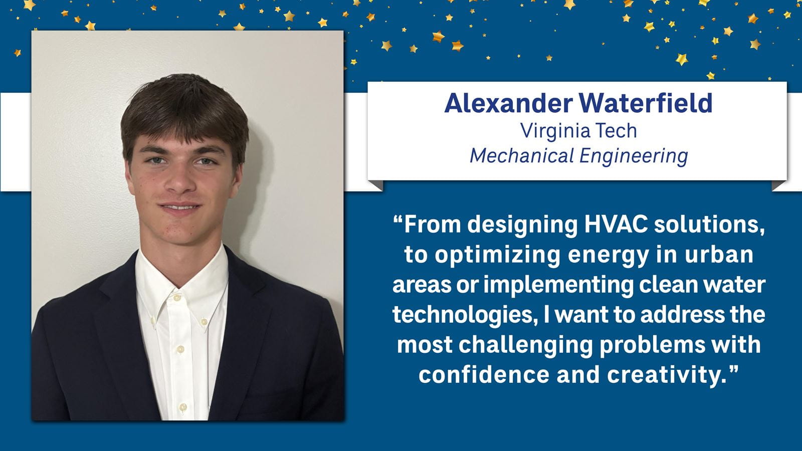 Alexander Waterfield Scholarship Recipient