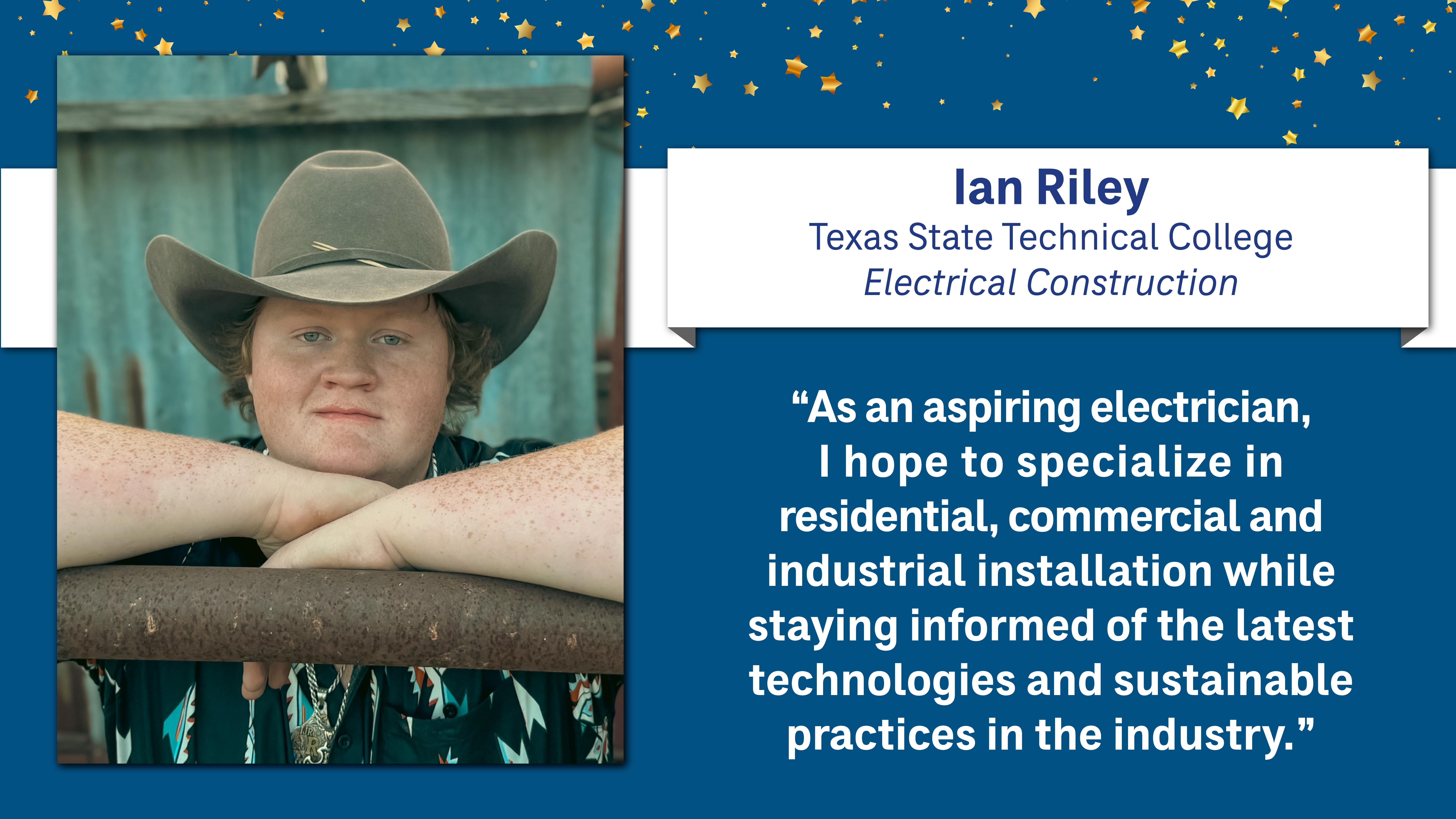 Ian Riley Scholarship Recipient