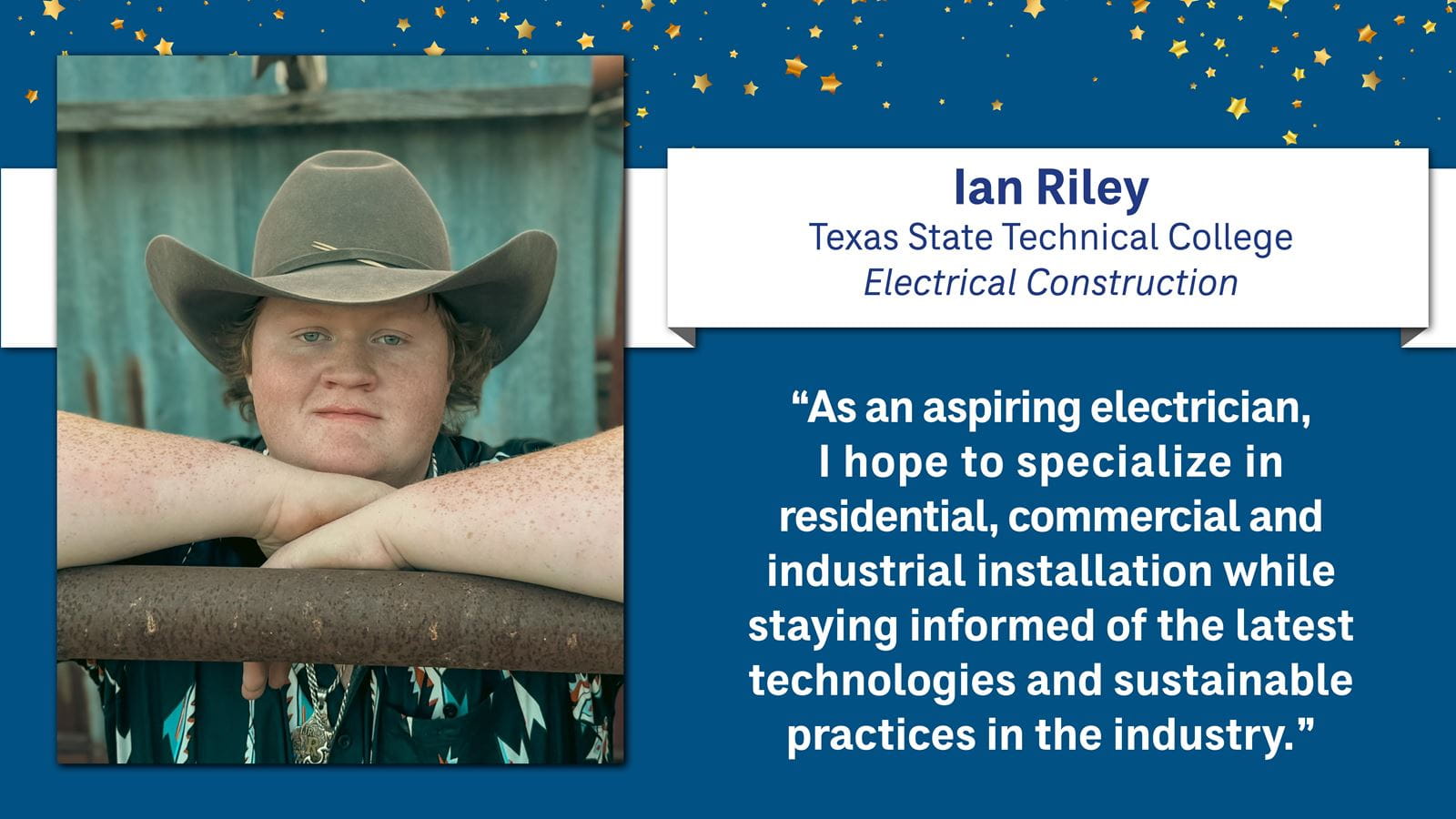 Ian Riley Scholarship Recipient