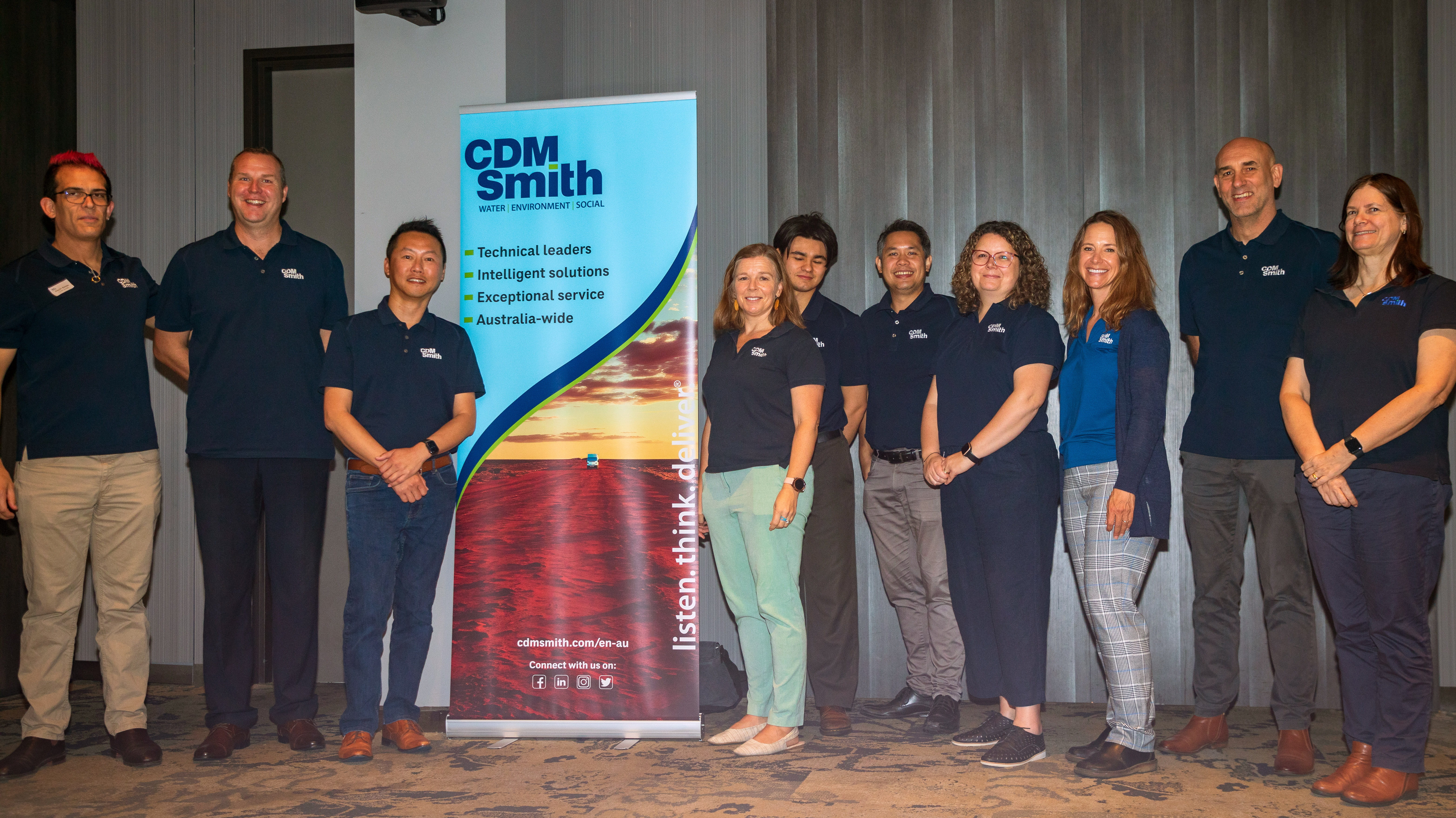 Julia Curran with her team