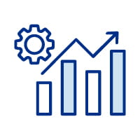 Icon representing data driven