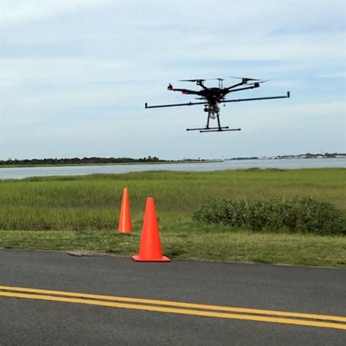 drone in flight