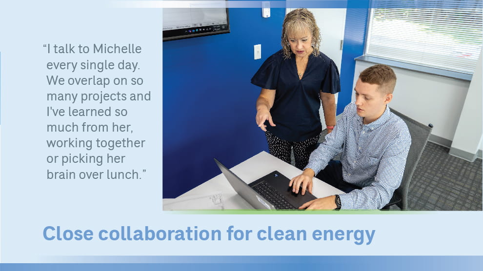 Danny DeGennaro graphic at at desk with mentor