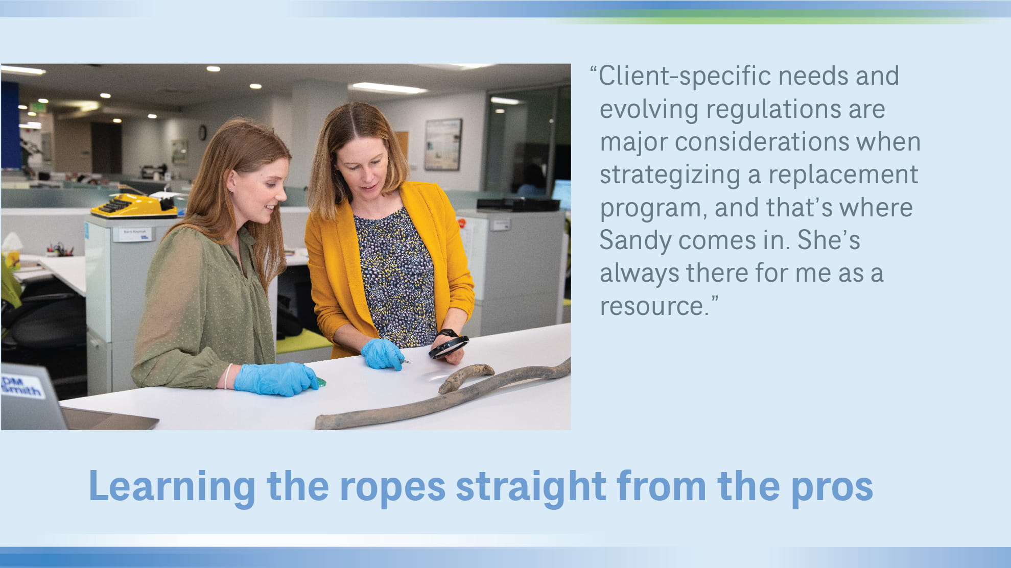 Danielle Liu and Sandy Kutzing in the office