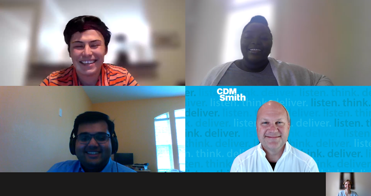 Interns video chat with Chairman and CEO Tim Wall.