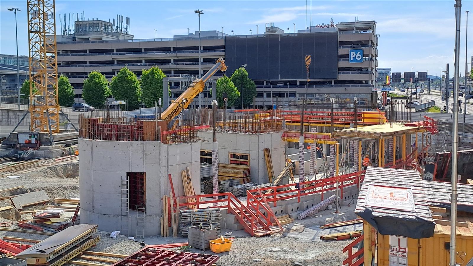Shell construction of the elliptical reception building