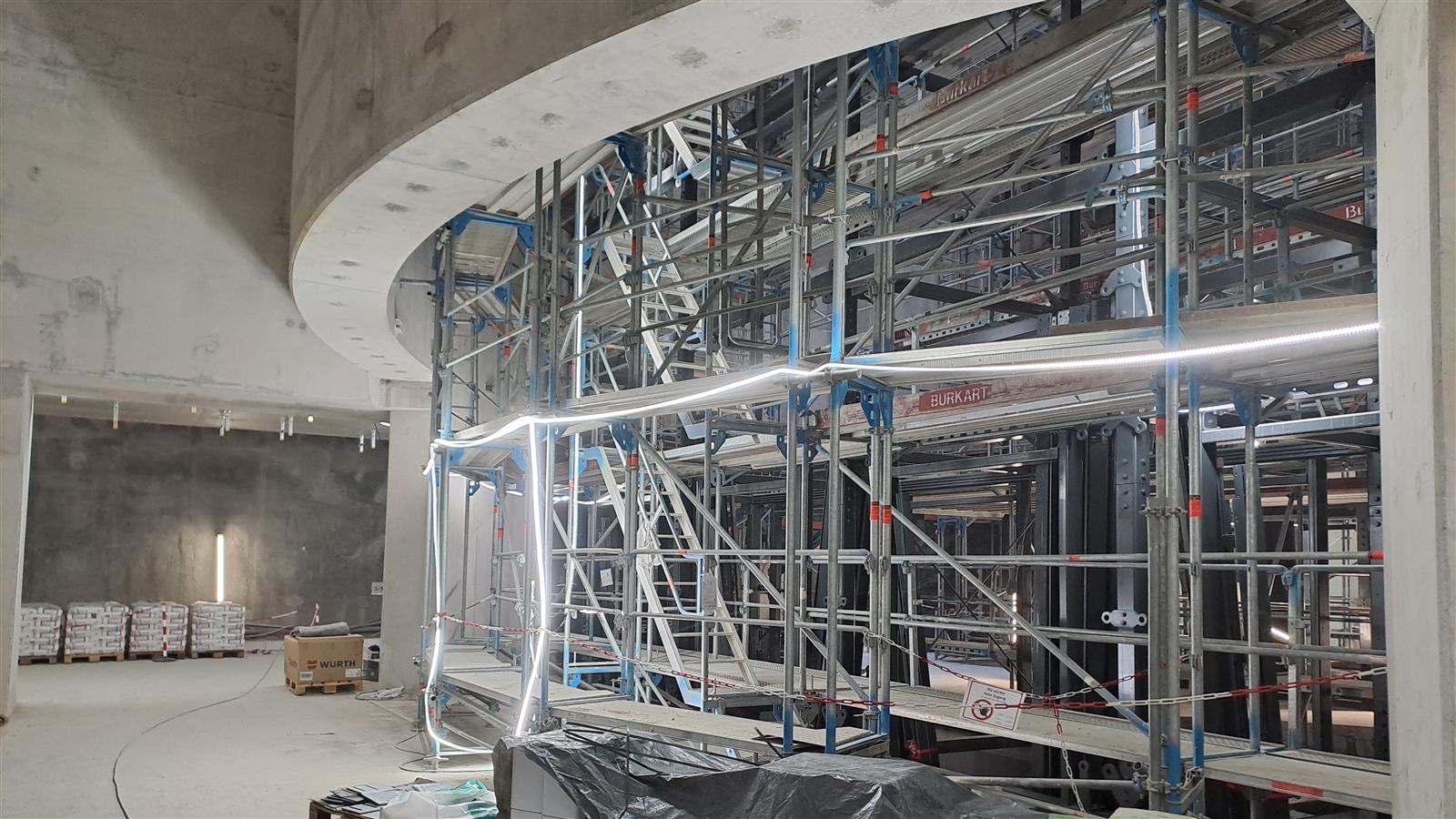 Installation of lift shafts