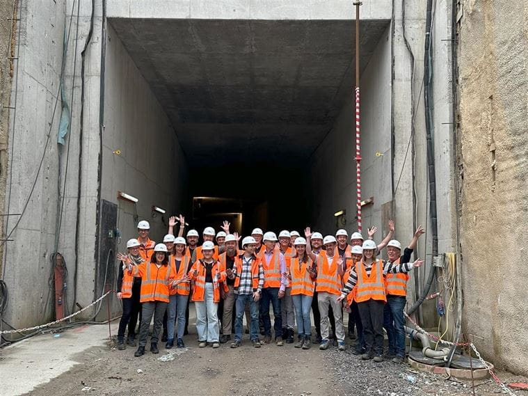 CDM Smith employees visiting the RTW construction site in Neu-Isenburg