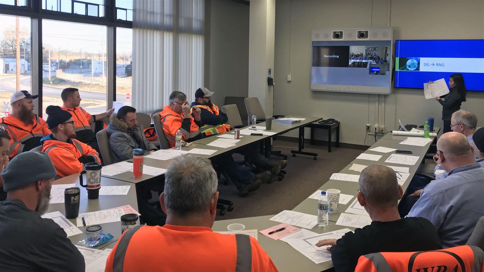 Meeting in meeting room