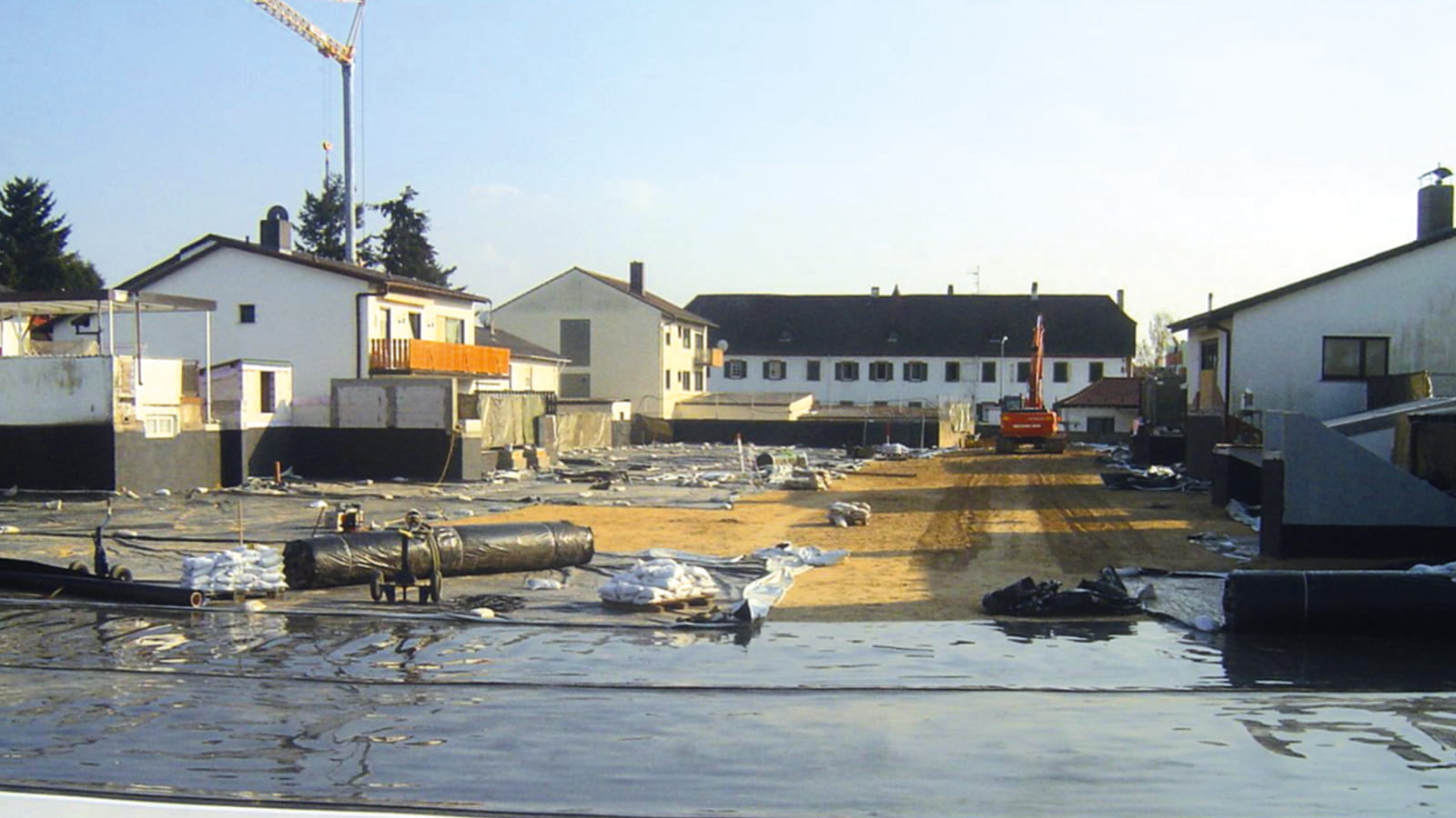 Bodensanierung Lampertheim - Bau der Sickerwassersperrschicht