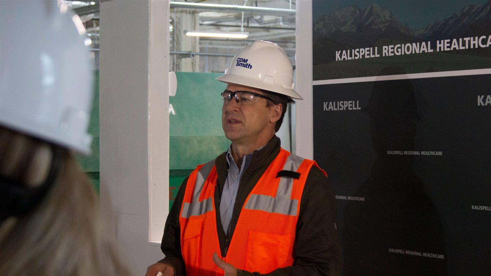 Montana Governor Steve Bullock tours the facility