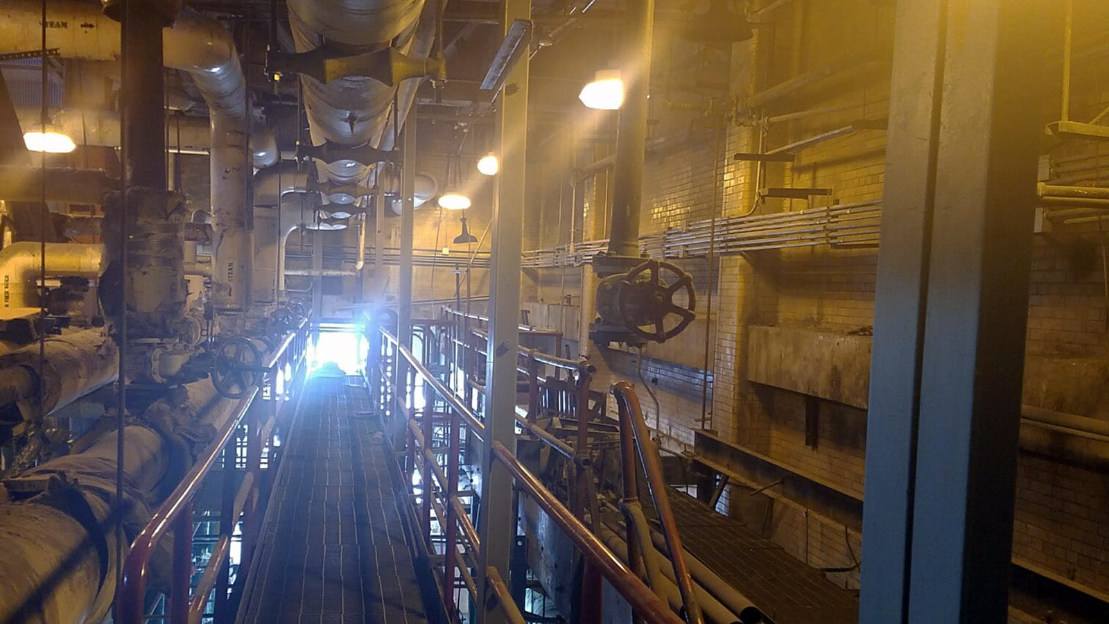 Kings County Hospital boiler room before