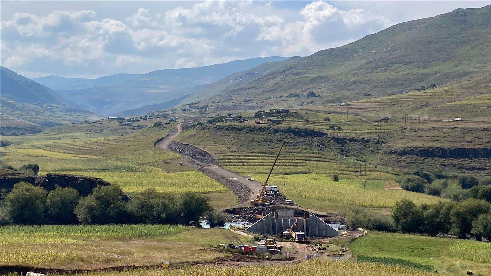 Access road construction