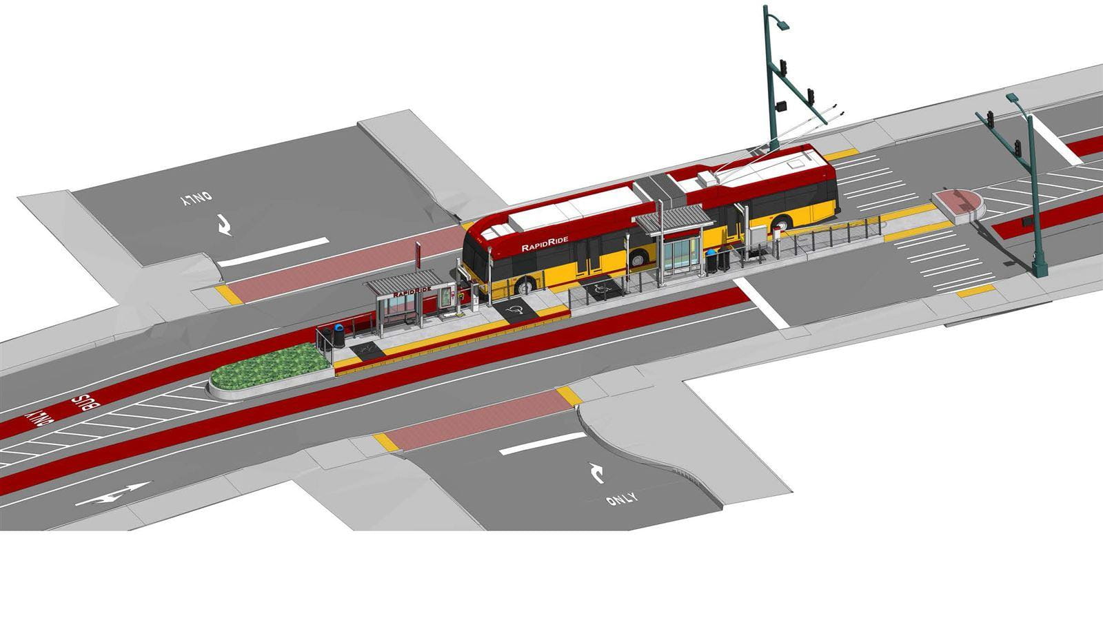 Madison BRT Rendering roadway