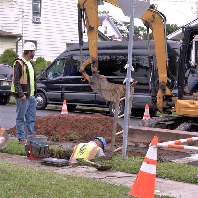 Construction on Passaic Valley LSLRP