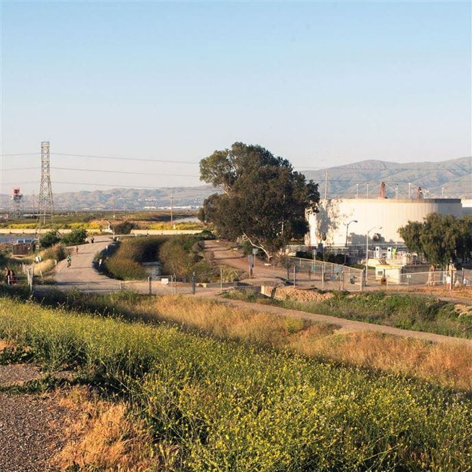 Bay trail of treatment plant