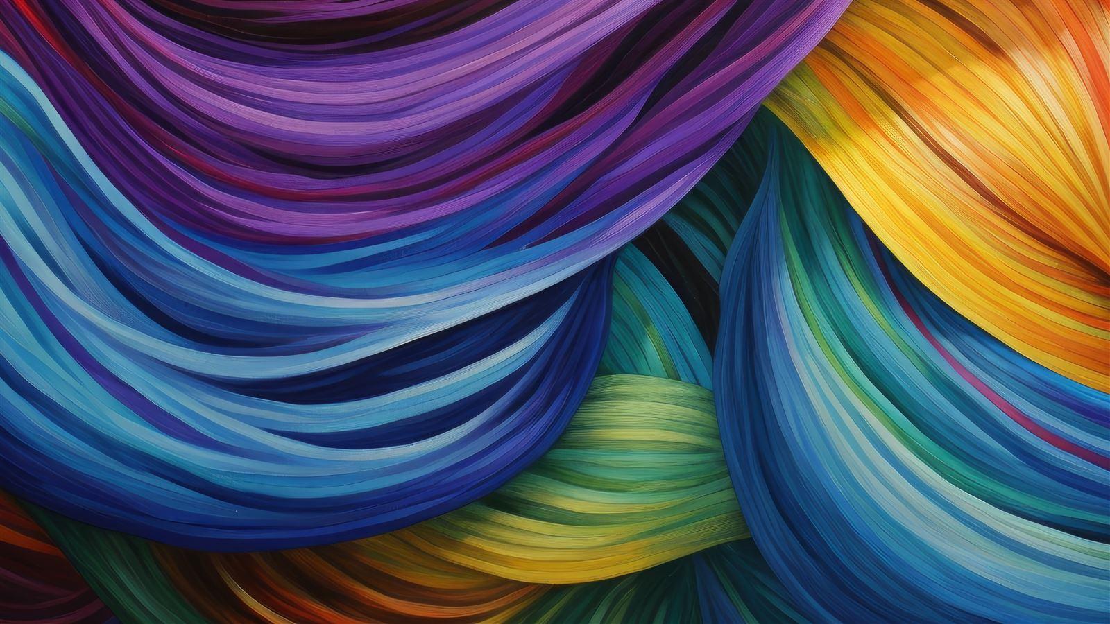colorful yarn waves